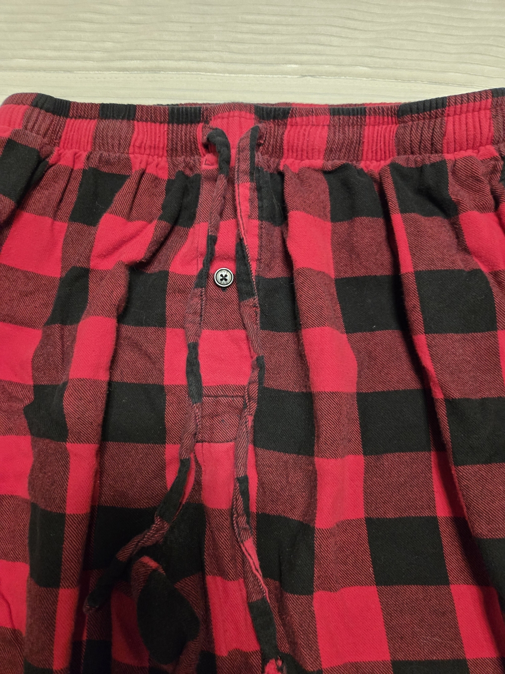 Men's Red and Black Buffalo Plaid Flannel Pants
